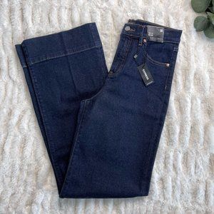 NEW Express High Rise Wide Leg Jeans, Dark Wash Denim, Women's Sz 0R